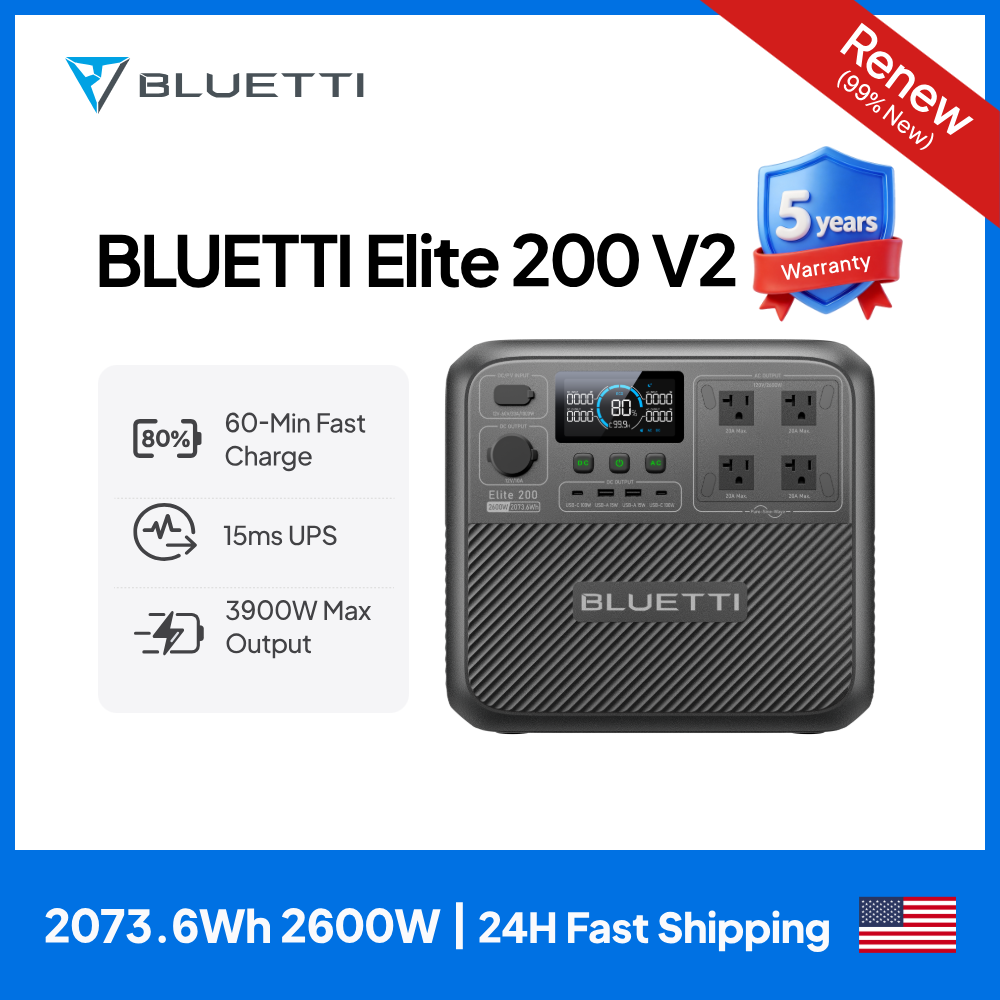 Outdoor Power Equipment - 【Renew】BLUETTI Elite 200 V2 Portable Power