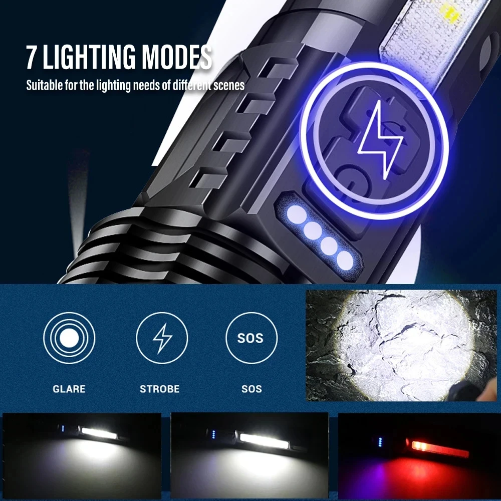 Powerful LED Flashlight Rechar - đánh giá và giá Outdoor Power For Lights