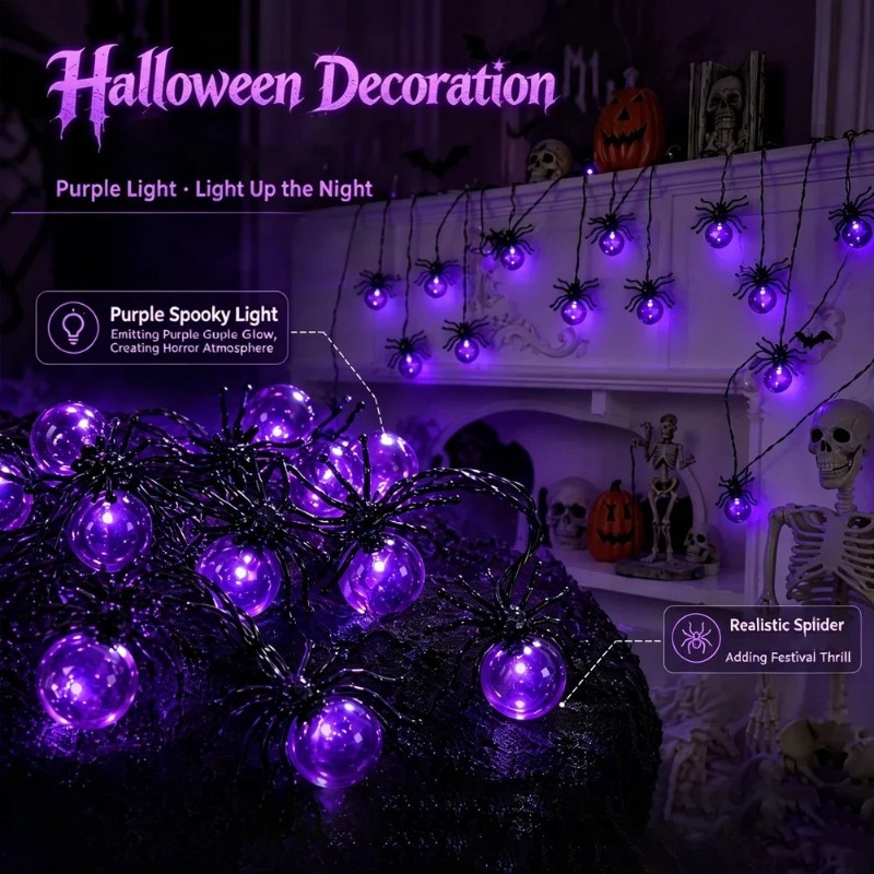 Battery Powered Spider LED Str - đánh giá và giá Outdoor Power For Lights