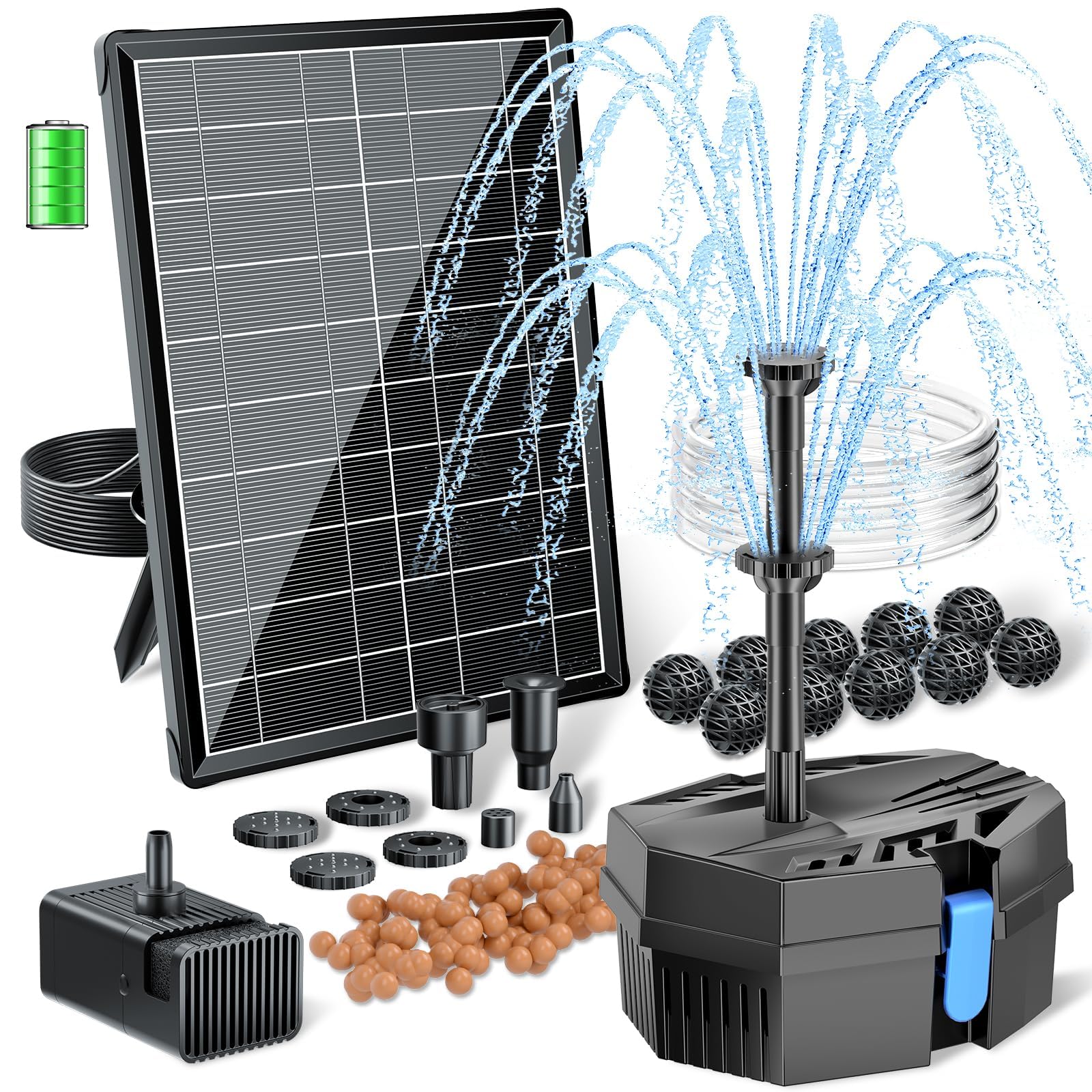 8W Solar Fountain Pump With 30 - đánh giá và giá Outdoor Power Equipment