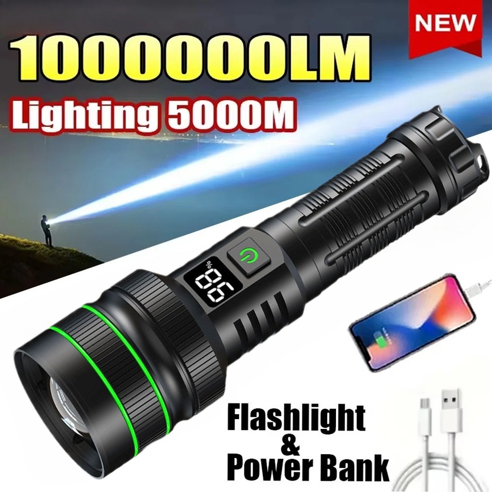 Powerful LED Flashlight Zoomab - đánh giá và giá Outdoor Power For Lights