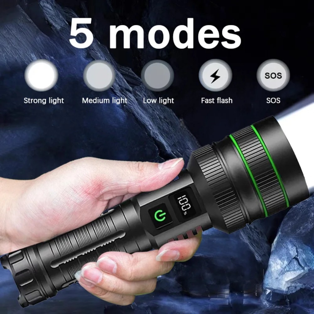Powerful LED Flashlight Zoomab - đánh giá và giá Outdoor Power For Lights